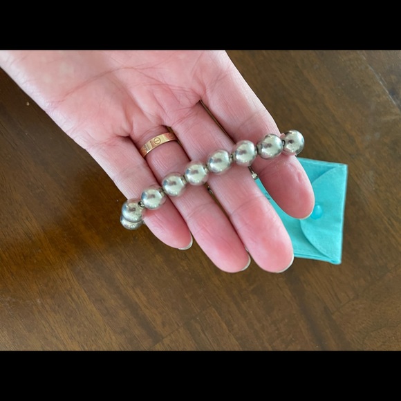 TIFFANY & CO. 10mm Sterling Silver Hardware Ball Bracelet - Picture 3 of 3